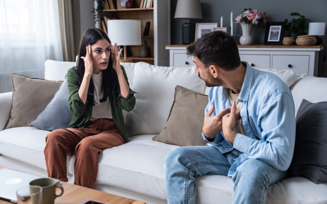 A young couple having an argument